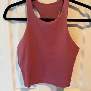 All in Motion Mauve Ribbed Crop Top